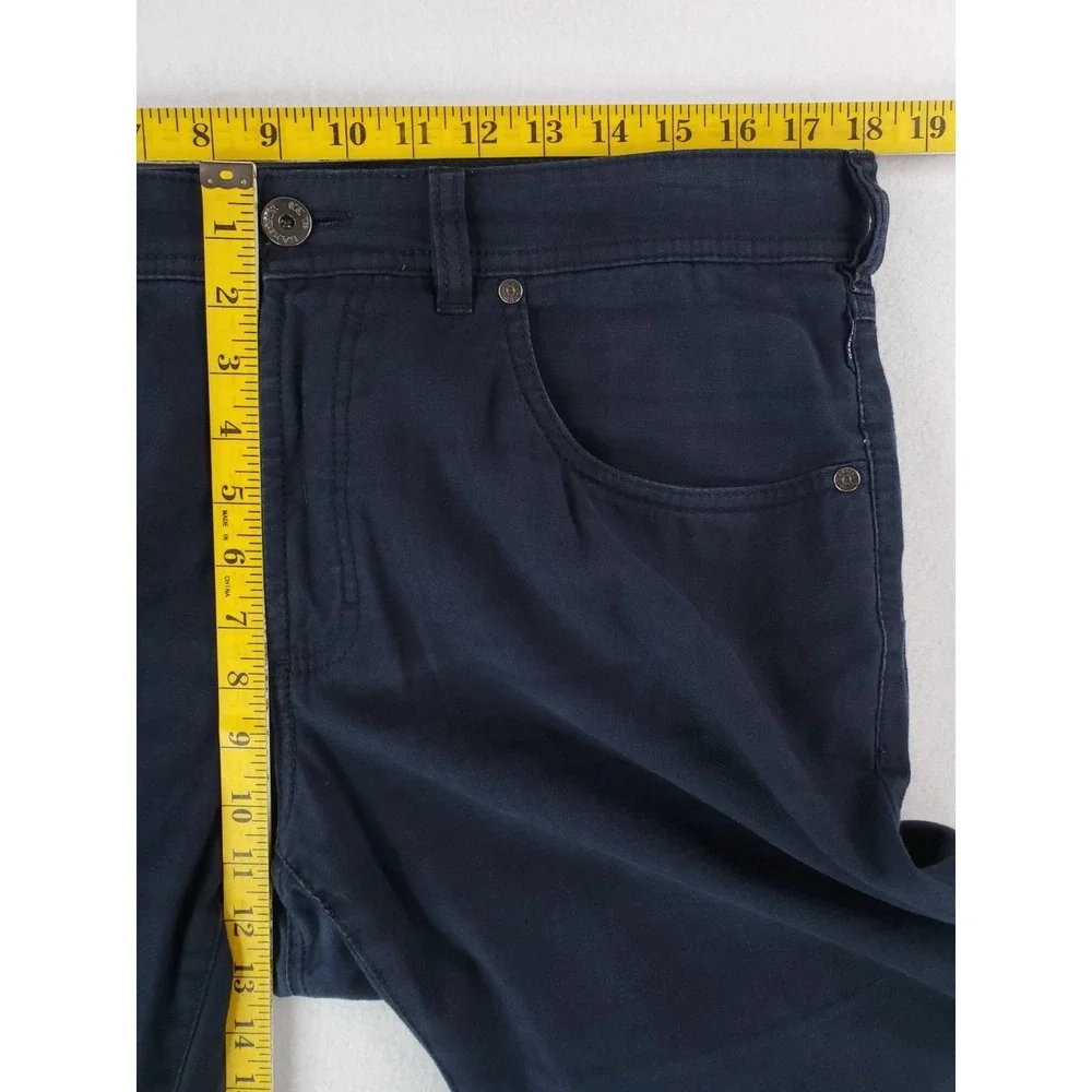 Atelier Gardeur Pants Mens 35x32 Navy Blue Nevio 1 Regular Straight Linen Blend
